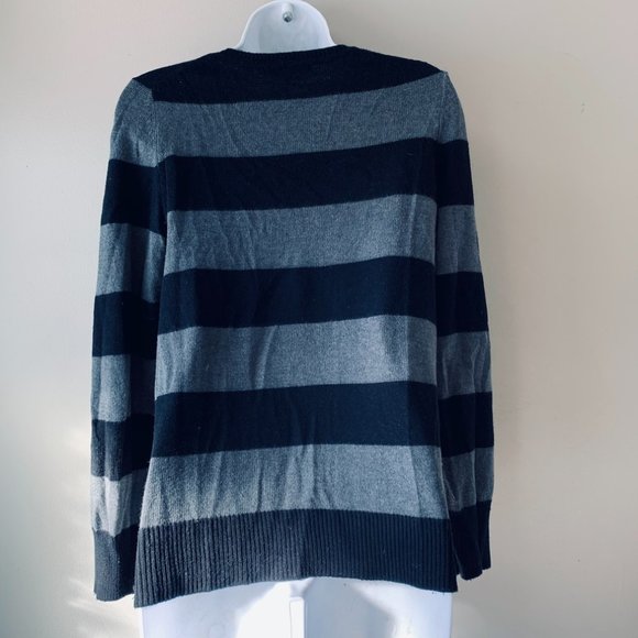 GAP V-neck striped grey and black size M - Picture 8 of 11